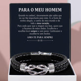 Para o meu homem – Pulseira de couro entrançado para homem