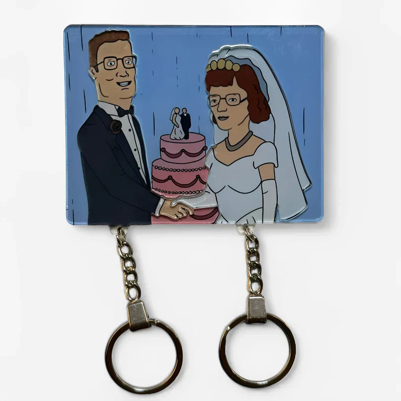 Conjunto de chaveiros de casal