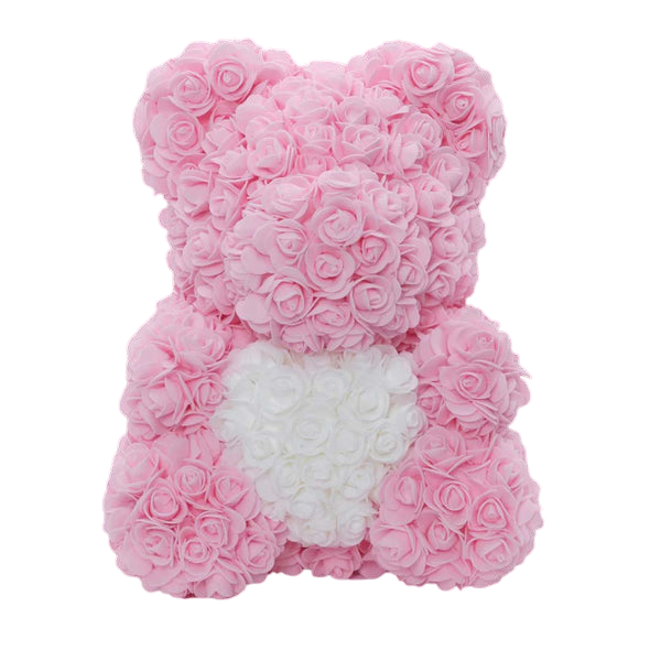 Urso do Amor Eterno Feito de Rosas