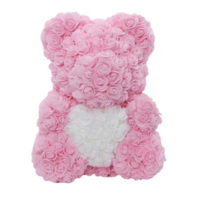 Urso do Amor Eterno Feito de Rosas