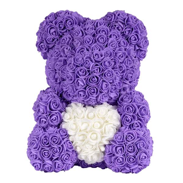 Urso do Amor Eterno Feito de Rosas