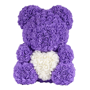 Urso do Amor Eterno Feito de Rosas