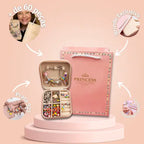 Super Kit Princess Berloque em Prata + BRINDE Porta Joias de Couro Legítimo