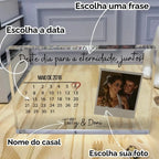 Bloco de Mesa Personalizado com Foto e Data - O Presente Perfeito para Quem Você Ama
