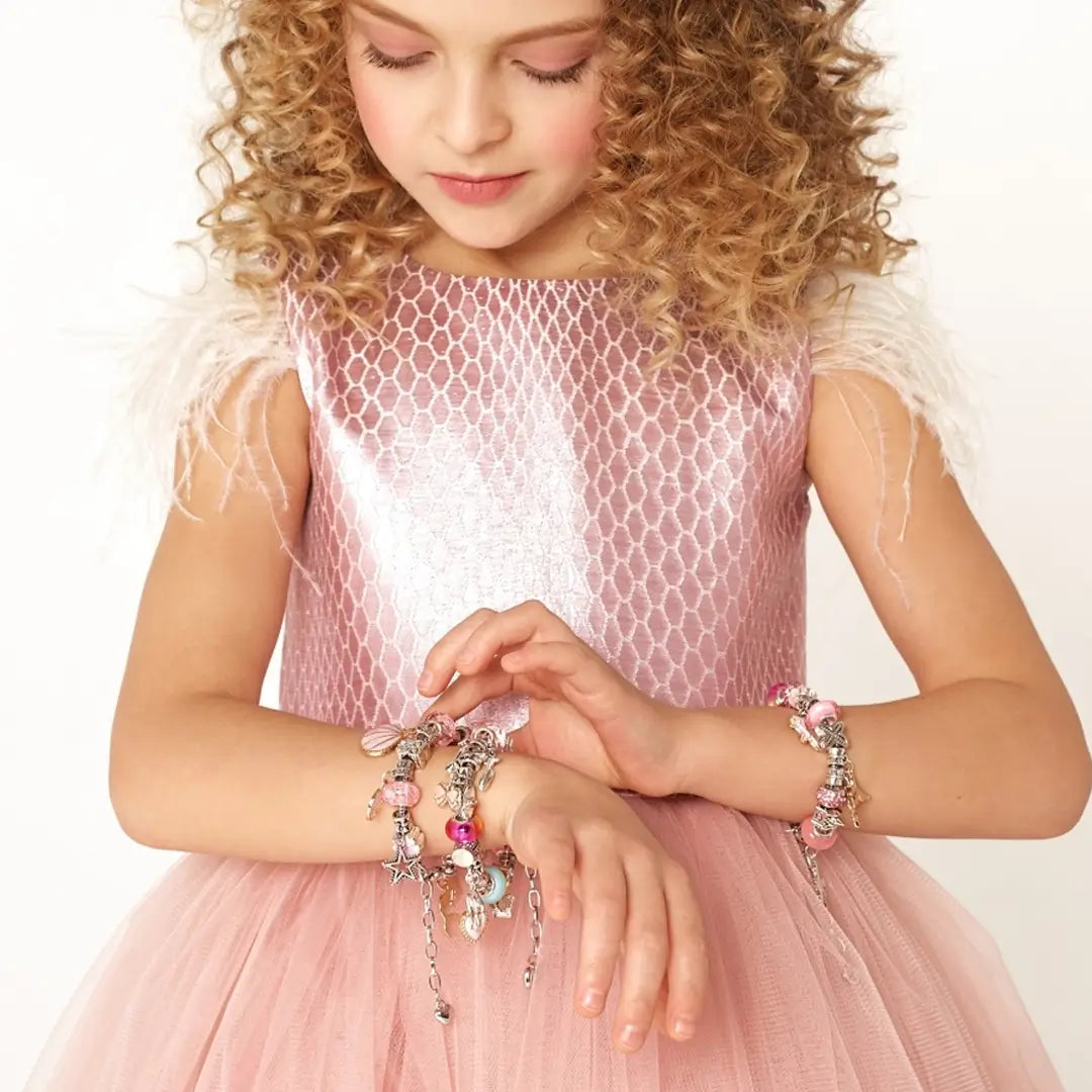 Super Kit Princess Berloque em Prata + BRINDE Porta Joias de Couro Legítimo