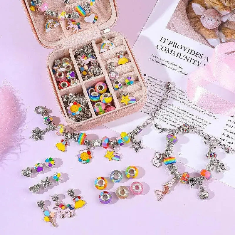Super Kit Princess Berloque em Prata + BRINDE Porta Joias de Couro Legítimo