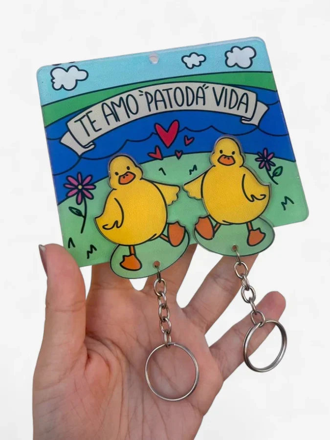 Conjunto de chaveiros de casal