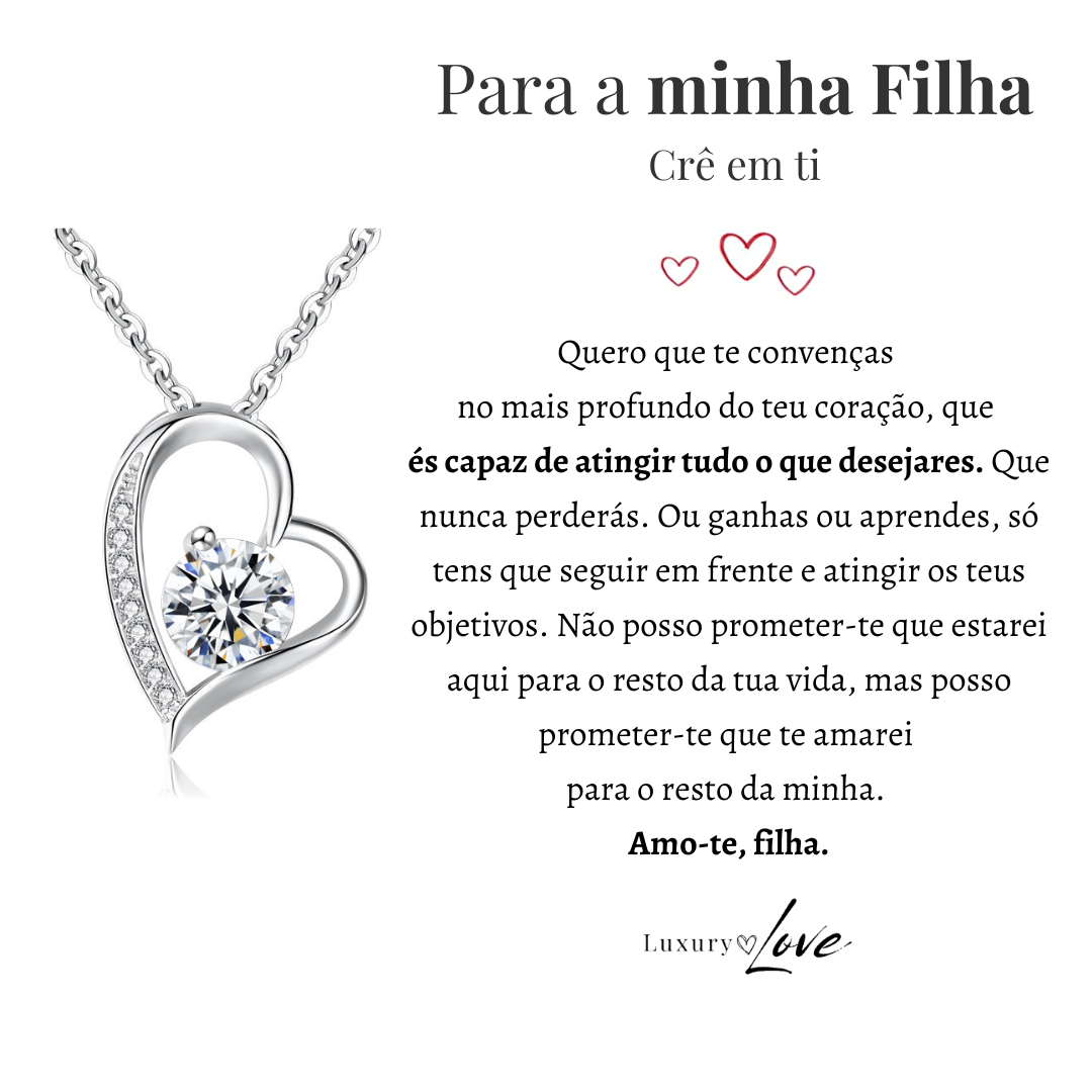 Colar Amor-Eterno™ para a minha Filha (com dedicatória especial)