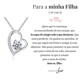 Colar Amor-Eterno™ para a minha Filha (com dedicatória especial)