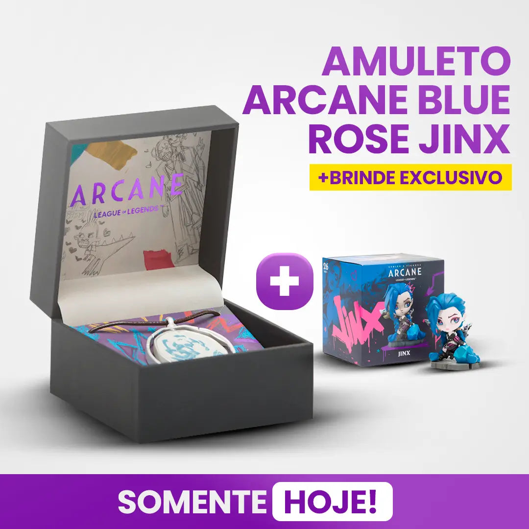 Amuleto Arcane Blue Prata Legítima com Caixa + Brinde [PROMOÇÃO DE LANÇAMENTO]