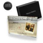 Bloco de Mesa Personalizado com Foto e Data - O Presente Perfeito para Quem Você Ama