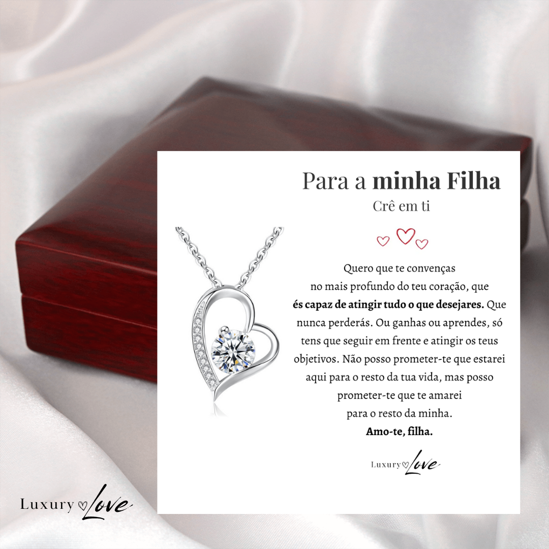 Colar Amor-Eterno™ para a minha Filha (com dedicatória especial)