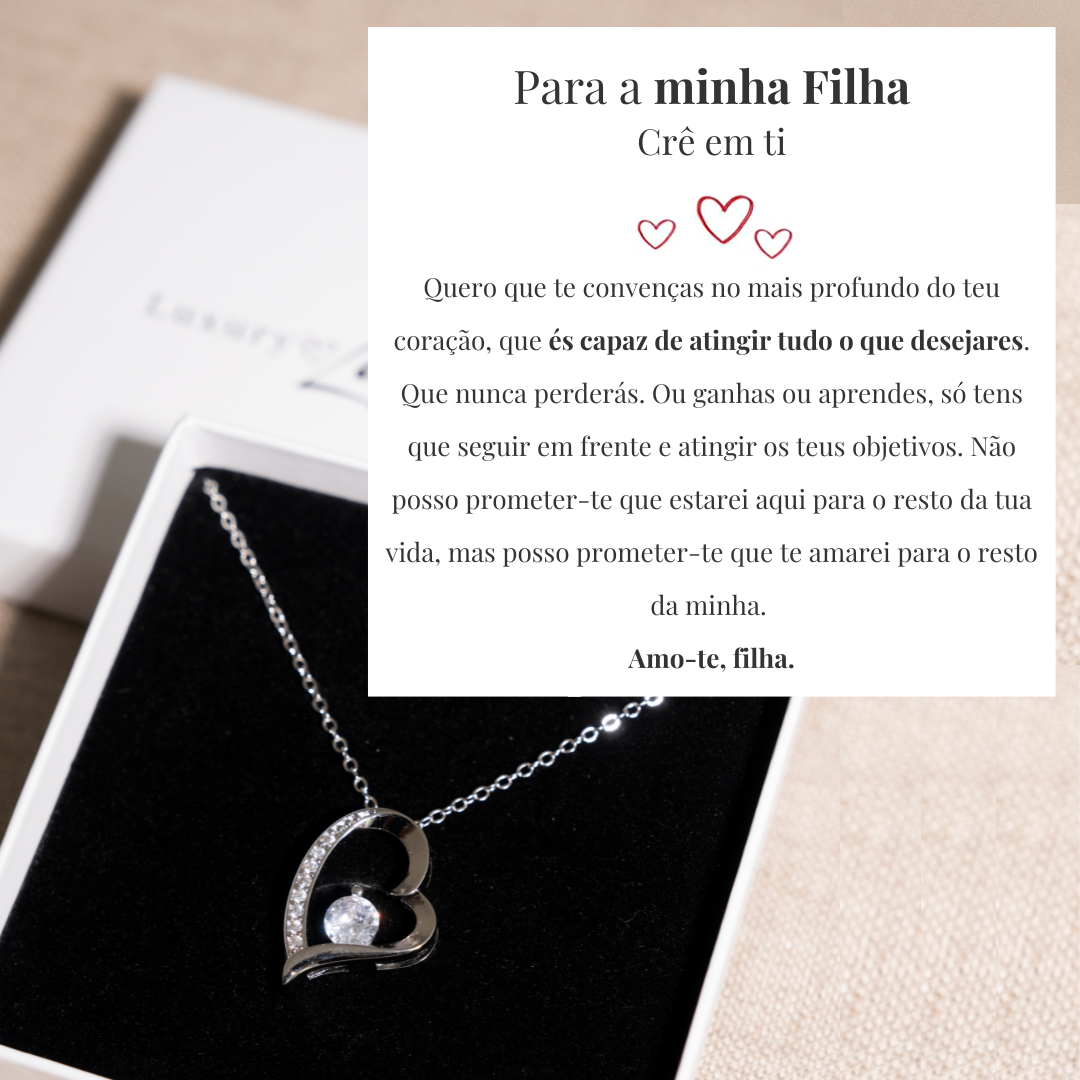 Colar Amor-Eterno™ para a minha Filha (com dedicatória especial)