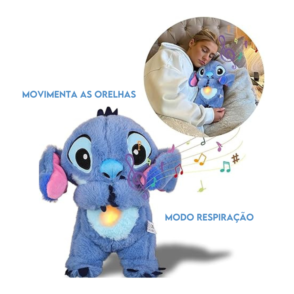 Stitch 3 em 1 Pelúcia que Respira - Perfeito para Presentear [PROMOÇÃO]