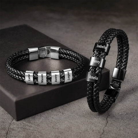 Pulseira Personalizada com Nomes + Caneca Exclusiva Grátis