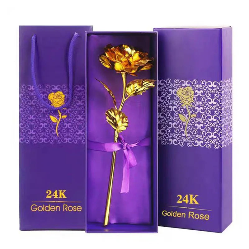 Rosa Ouro 24K com caixa