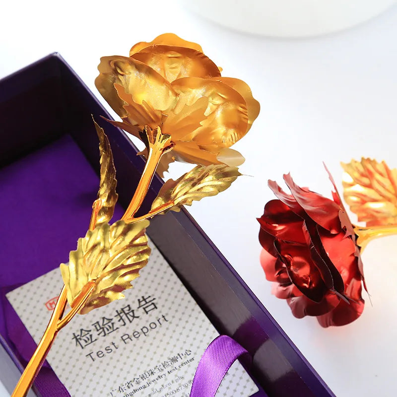 Rosa Ouro 24K com caixa