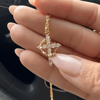 Colar Cruz e Coroa Feito à Mão + BRINDE Saco de Veludo Cristã para Presente