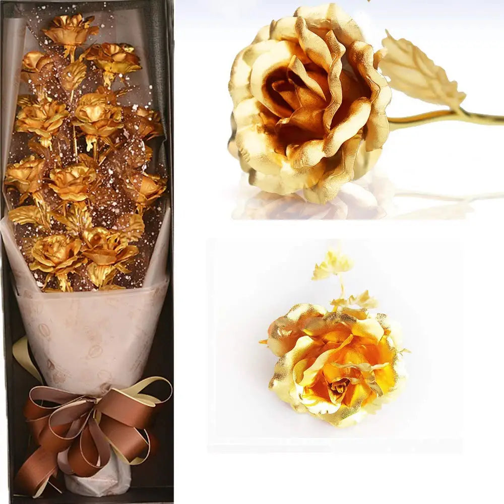 Rosa Ouro 24K com caixa