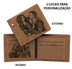 Carteira de Couro Personalizada Com Sua Foto - OFERTA DIA DOS PAIS