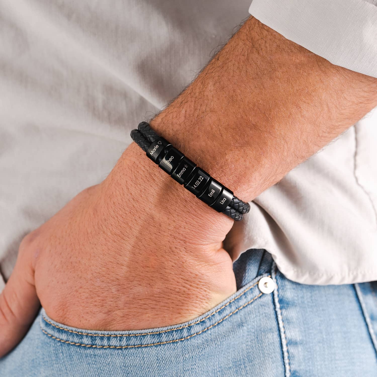 Pulseira de Couro Masculina Clusiv - O Presente que faz qualquer pai se sentir amado