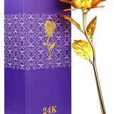 Rosa Banhada a Ouro + Caixa [Dourada]