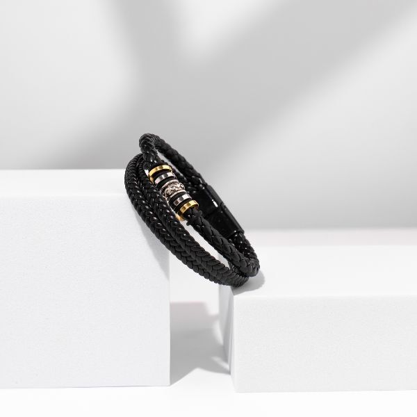 Para o Meu Namorado – PULSEIRA DE COURO MASCULINA