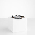 Pulseira de olho de tigre “Amo-te” em código Morse
