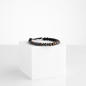 Pulseira de olho de tigre “Amo-te” em código Morse
